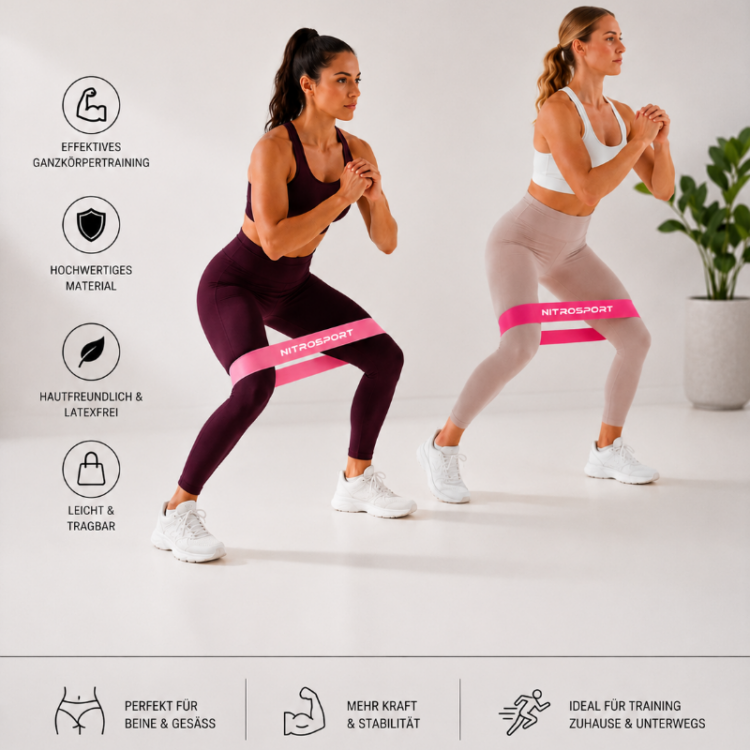 Set di 5 fasce per il fitness - (edizione Peach)