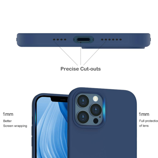 Coque iPhone 13 Mini silicone (bleu foncé) 