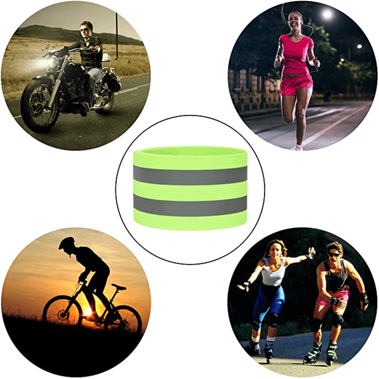 Set von 8 reflektierenden Bändern, reflektierende Bänder Reflektoren Kinder  Nacht reflektierende Sicherheitsarmband für Outdoor Sport Fahrrad Jogging  Laufen Radfahren Hik