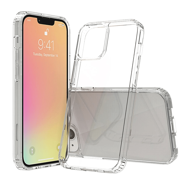 Hülle für Apple iPhone 14 Plus Pro Handy Case Hybrid Silikon Bumper Cover transparent