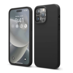 iPhone 15 Silikon Case Hülle - Schwarz
