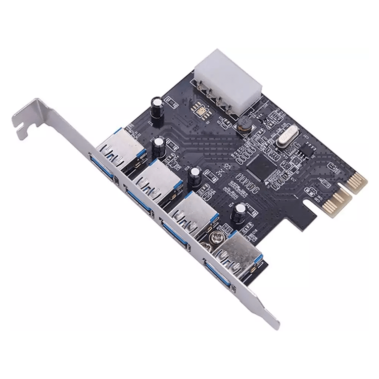 PCIe Adapter 4x USB3.0 UASP VIA - PCI-Express