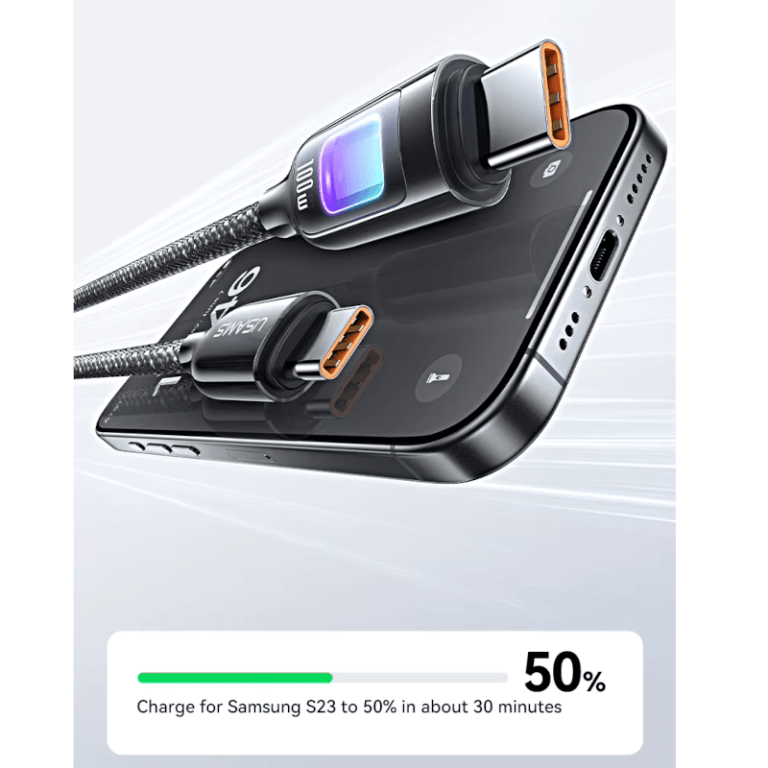 System-S USB 3.1 C Kabel Winkel zu Micro USB gewinkelt - Laderichtung