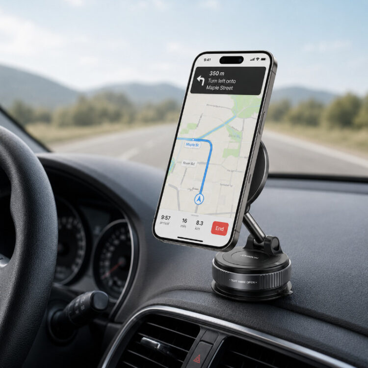 Supporto magnetico per cellulare 360° con apposito tappo per il MagSafe