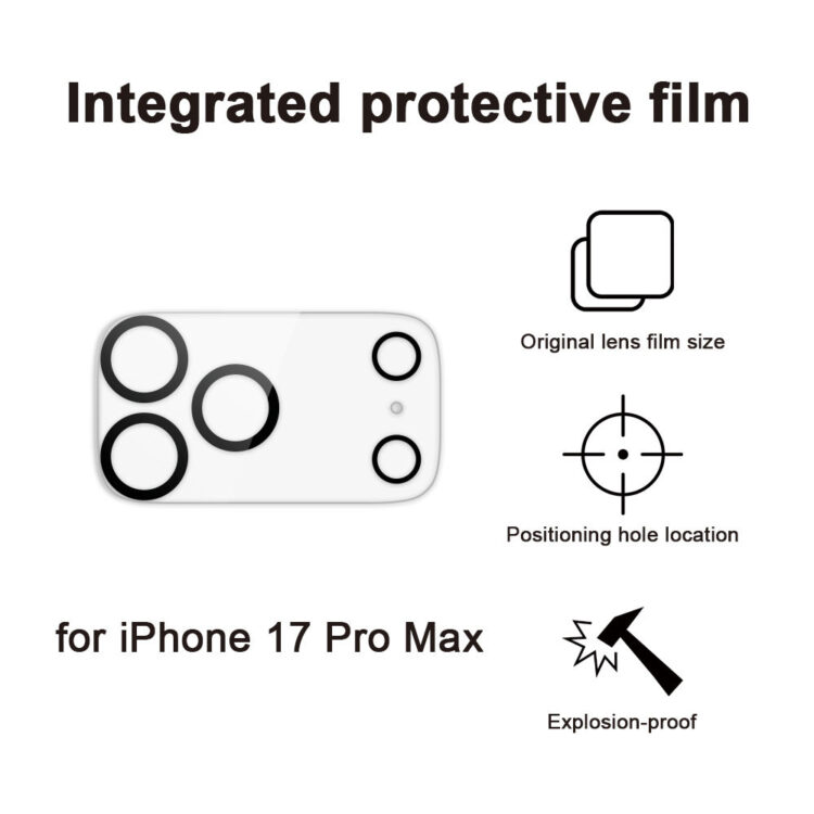 iPhone 18 Pro Kamera Schutzfolie Panzerglas - (2 Stück) - immagine 3