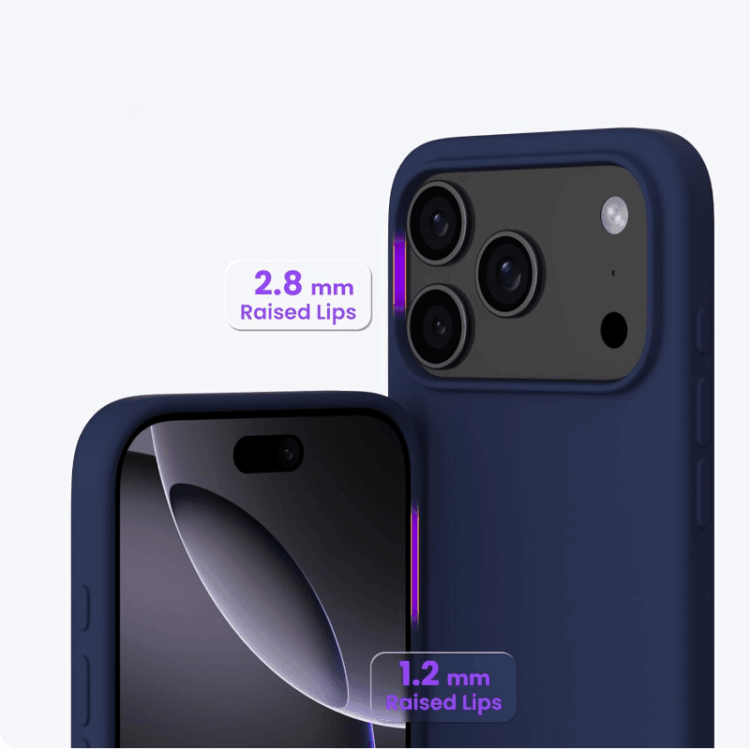 Vista alternativa dell'iPhone 18 Pro Silikon Case Hülle -  Dunkelblau