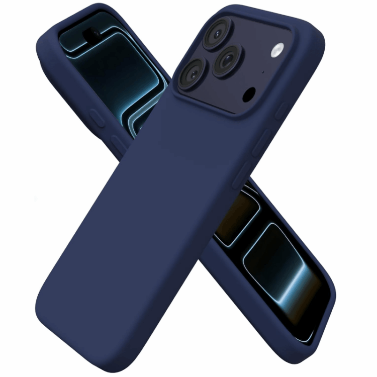 iPhone 18 Pro Max Silikon Case Hülle - Dunkelblau