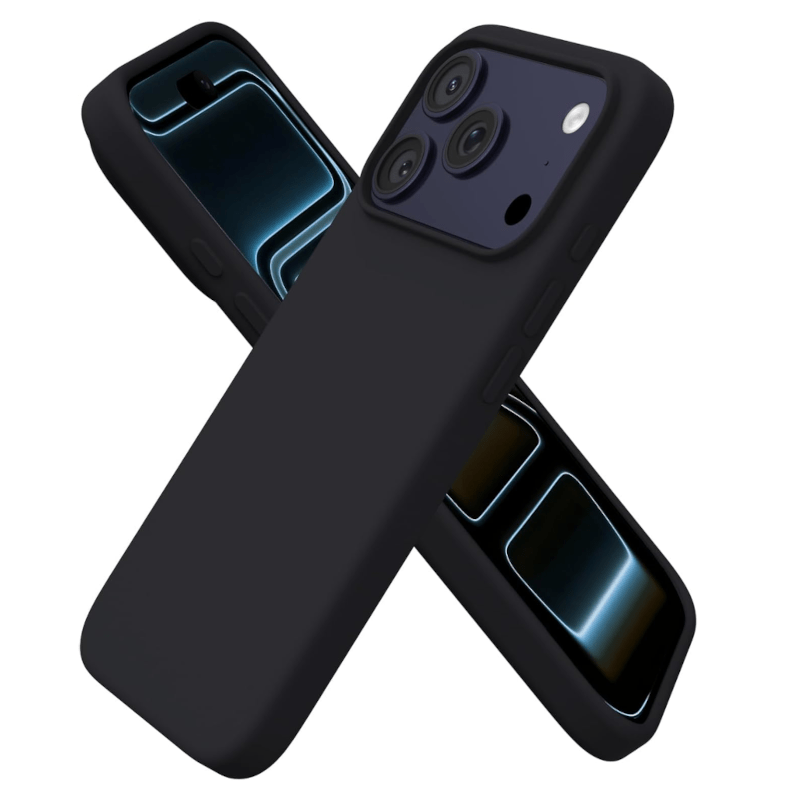 iPhone 18 Pro Silikon Case Hülle - Schwarz
